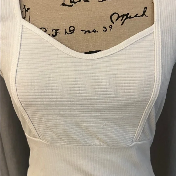 Caution To The Wind White Ribbed Crop Top - Picture 2 of 5